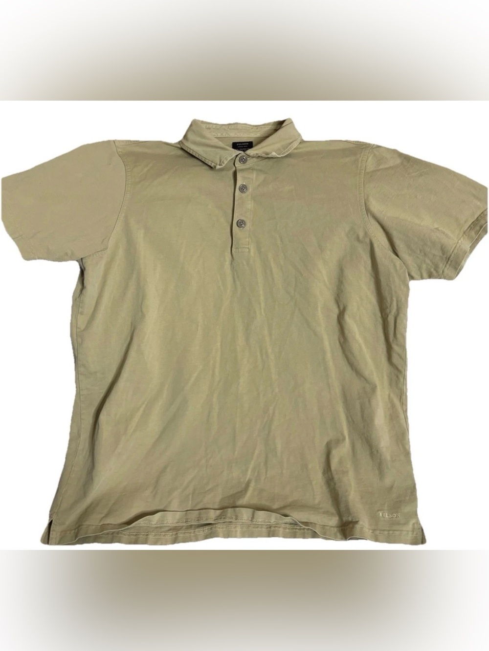 C.C. Filson Polo Shirt Mens XL Short Sleeve 100% Cotton Light Brown